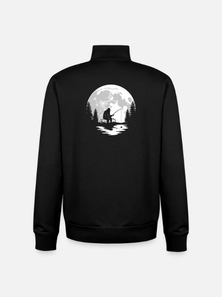Bigfoot Fishing - Unisex Organic Zip Sweatshirt by Stanley/Stella - black