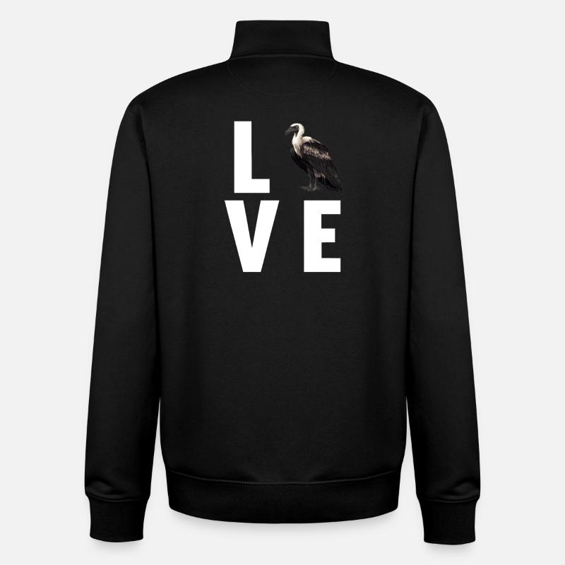 Vautour - Sweat zippé unisexe en coton bio Stanley/Stella - noir