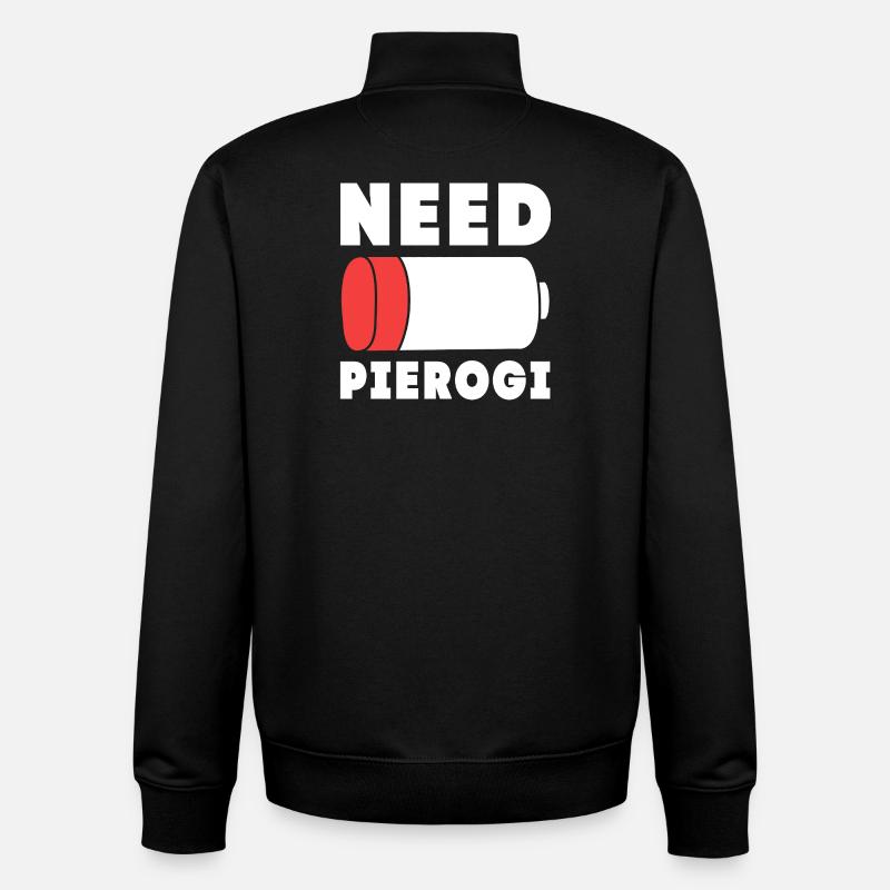 Polen Polnisch Pierogi - Unisex Organic Zip Sweatshirt von Stanley/Stella - Schwarz