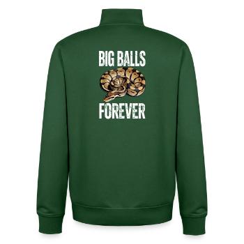 Königspython Schlangen Liebhaber Terrarium Python - Unisex Organic Zip Sweatshirt von Stanley/Stella - Flaschengrün - Hinten - AI Model Male 185 dark (185cm)