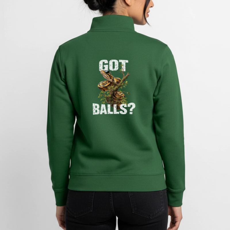 Königspython Schlangen Liebhaber Terrarium Python Unisex Organic Zip Sweatshirt von Stanley/Stella