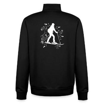 Alpiner Skifahrer Wintersport Skitouren - Unisex Organic Zip Sweatshirt von Stanley/Stella - Schwarz - Hinten - AI Model Male 185 light (185cm)