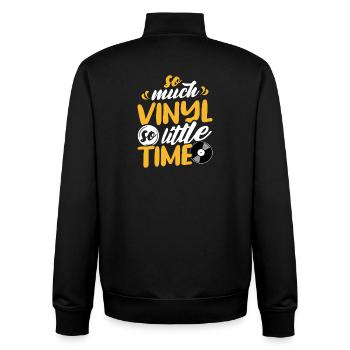 Tellement de vinyle, si peu de temps de design - Sweat zippé unisexe en coton bio Stanley/Stella - noir - Dos - AI Model Male 185 light (185cm)