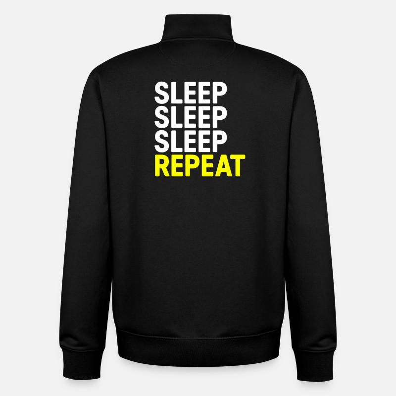 Søvn Søvn Søvn Gentag - Stanley/Stella unisex sweatshirt med lynlås i økologisk - sort