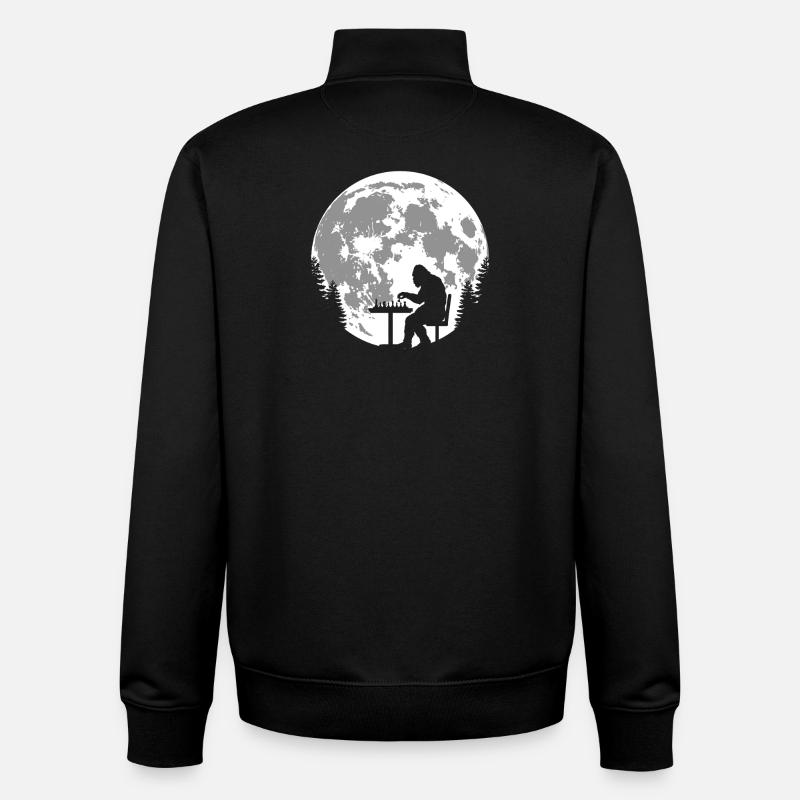 Bigfoot Schach - Unisex Organic Zip Sweatshirt von Stanley/Stella - Schwarz