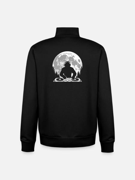 Bigfoot DJ Moon - Unisex Organic Zip Sweatshirt by Stanley/Stella - black