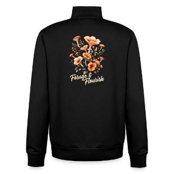 Sammeln & Aufblühen | Pilze Wald Natur - Unisex Organic Zip Sweatshirt von Stanley/Stella - Schwarz - Hinten - AI Model Male 185 light (185cm)