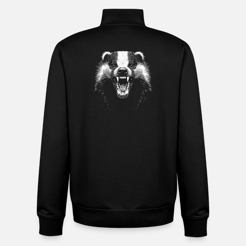 Dachs - Unisex Organic Zip Sweatshirt von Stanley/Stella - Schwarz