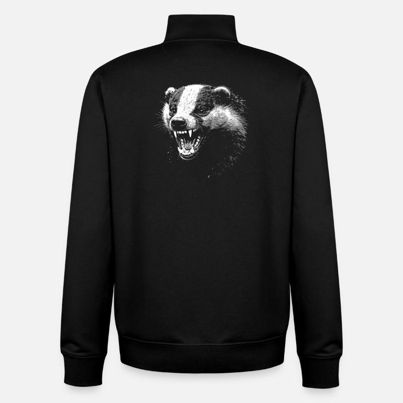 Dachs - Unisex Organic Zip Sweatshirt von Stanley/Stella - Schwarz