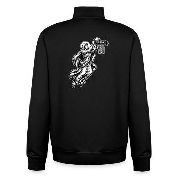 Slam Dunk Mary – Lustiges Basketball-Meme - Unisex Organic Zip Sweatshirt von Stanley/Stella - Schwarz - Hinten - AI Model Male 185 light (185cm)