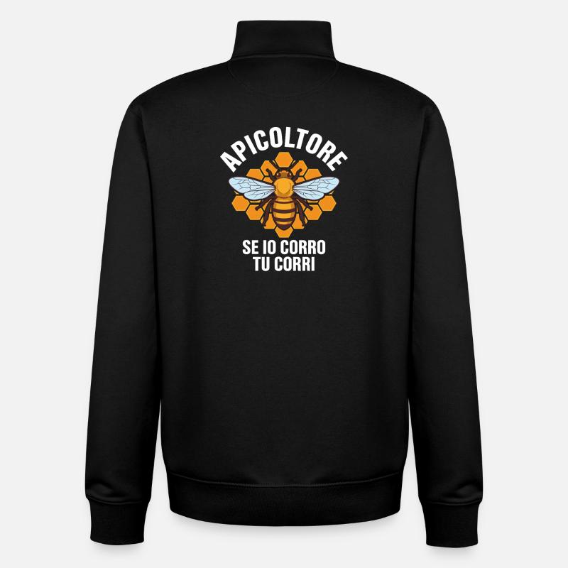 Citation drôle d’abeille apicultrice - Sweat zippé unisexe en coton bio Stanley/Stella - noir