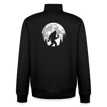Bigfoot Eiscreme Mond - Unisex Organic Zip Sweatshirt by Stanley/Stella - black - Back - AI Model Male 185 light (185cm)