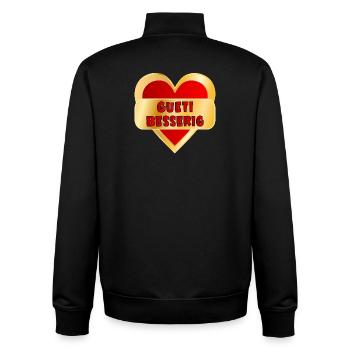 Get well soon Switzerland - Unisex Organic Zip Sweatshirt by Stanley/Stella - black - Back - AI Model Male 185 light (185cm)