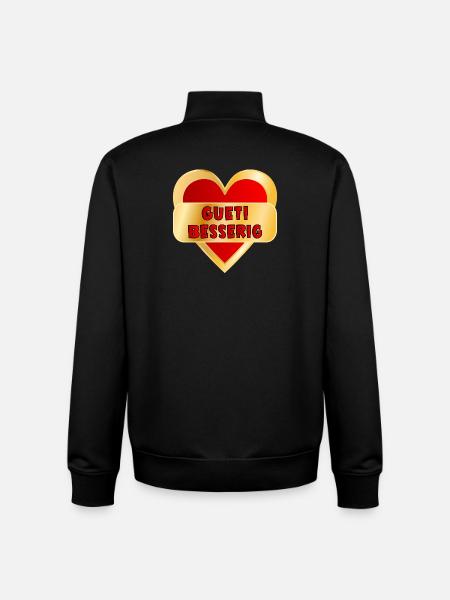 Get well soon Switzerland - Unisex Organic Zip Sweatshirt by Stanley/Stella - black