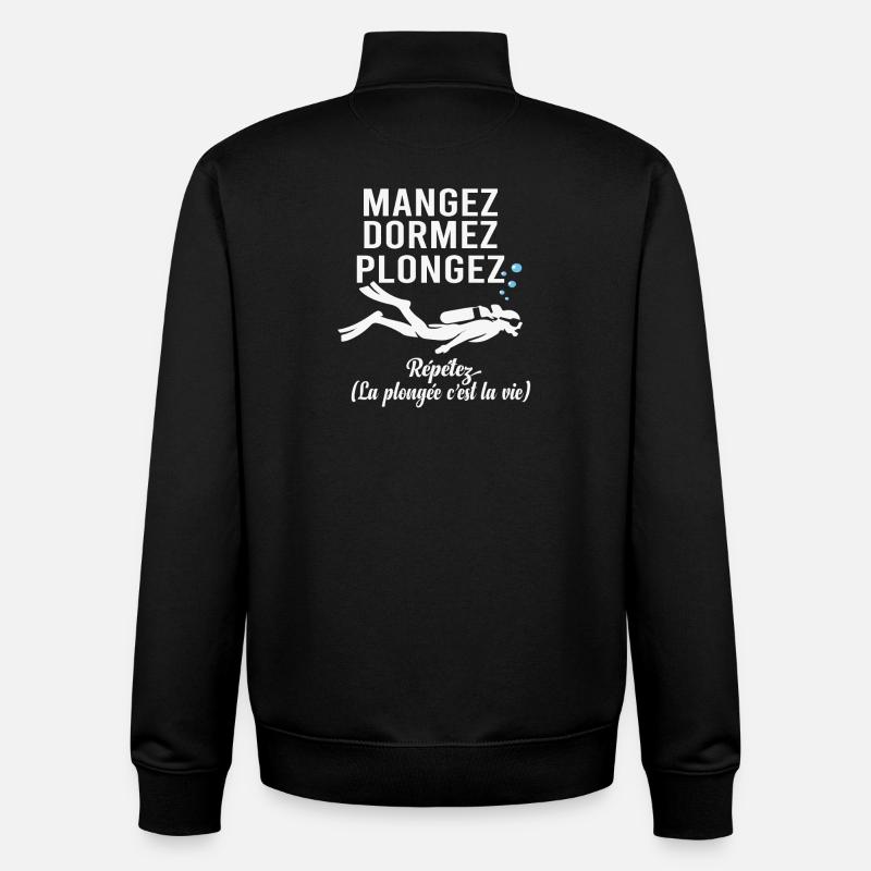 Scuba Diving Eat Sleep Dive - Unisex Organic Zip Sweatshirt by Stanley/Stella - black