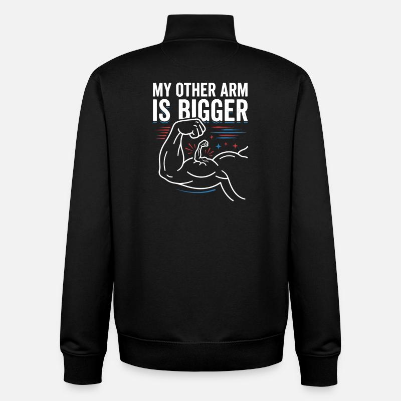 Anderer Arm Größer Meme - Unisex Organic Zip Sweatshirt von Stanley/Stella - Schwarz