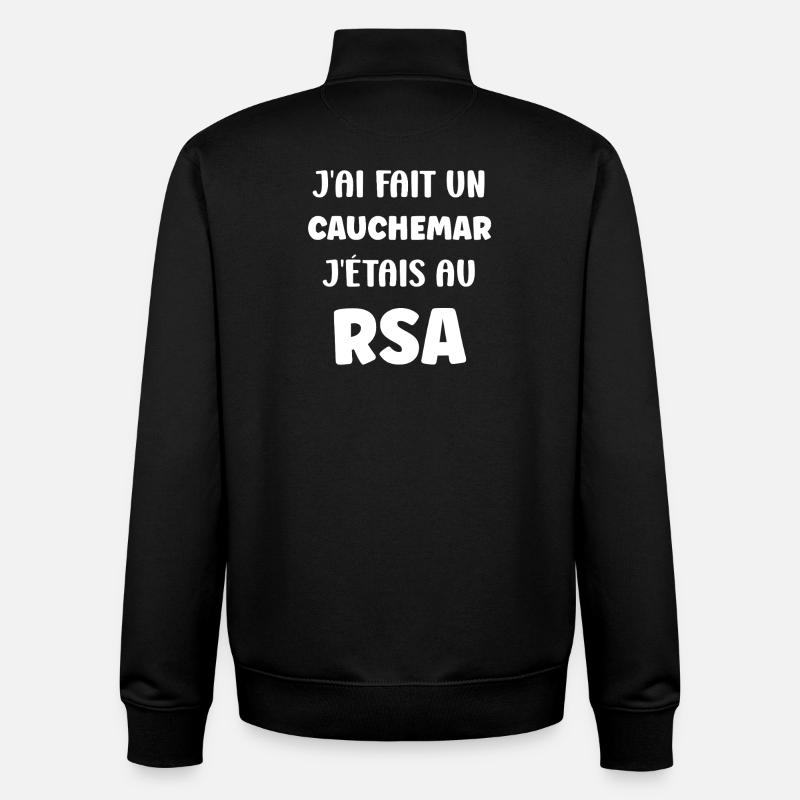 Cauchemar RSA: Rire Réalité - Sweat zippé unisexe en coton bio Stanley/Stella - noir