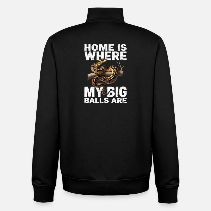 Königspython Schlangen Liebhaber Terrarium Python - Unisex Organic Zip Sweatshirt von Stanley/Stella - Schwarz