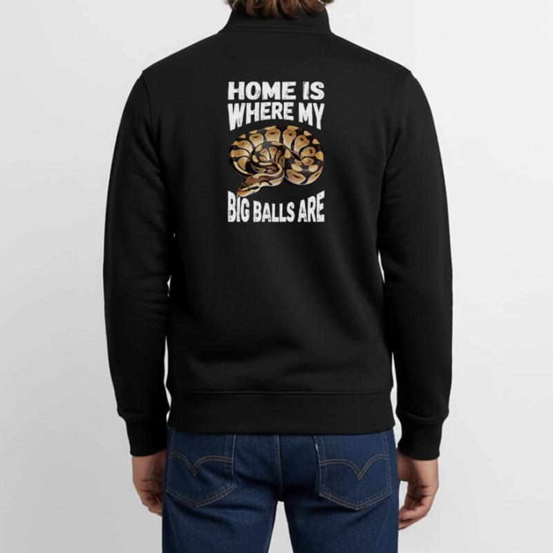 Königspython Schlangen Liebhaber Terrarium Python Unisex Organic Zip Sweatshirt von Stanley/Stella