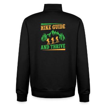 Girl Scout Leader Hike Guide & Thrive Scout - Unisex Organic Zip Sweatshirt von Stanley/Stella - Schwarz - Hinten - AI Model Male 185 light (185cm)