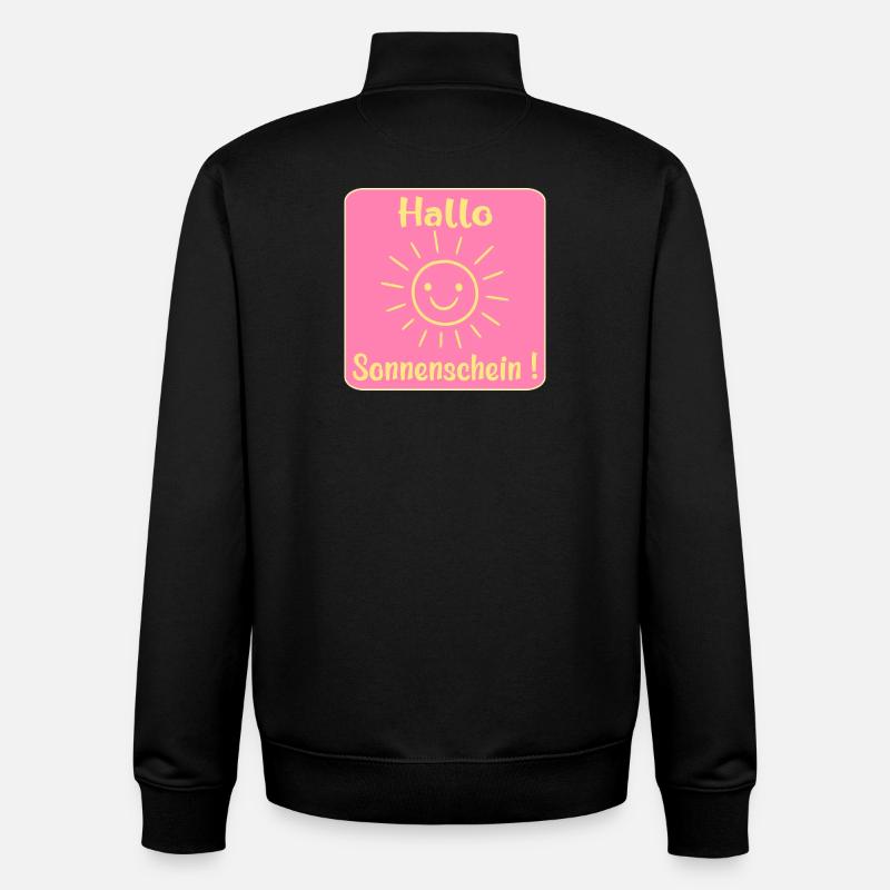 Bonjour rayon de soleil - Sweat zippé unisexe en coton bio Stanley/Stella - noir