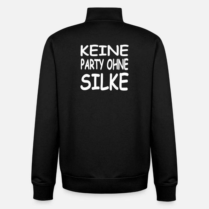 Soie - Sweat zippé unisexe en coton bio Stanley/Stella - noir