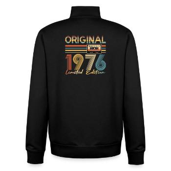 50 Birthday, 50 Years, Original 1976 - Unisex Organic Zip Sweatshirt by Stanley/Stella - black - Back - AI Model Male 185 light (185cm)