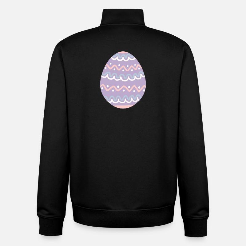 Pastellwelliges Osterei - Unisex Organic Zip Sweatshirt von Stanley/Stella - Schwarz
