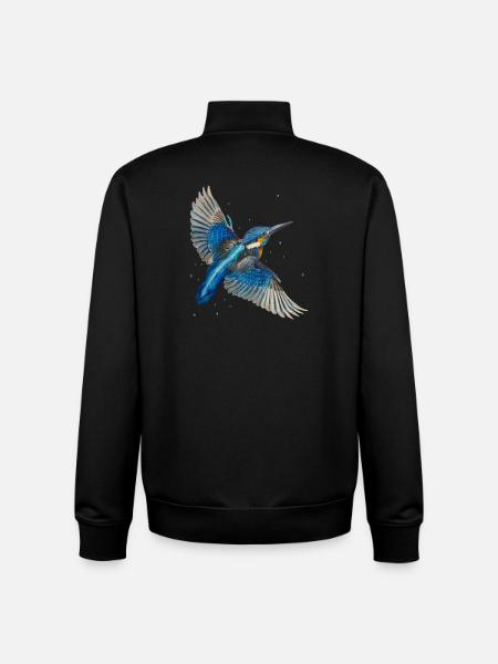 Eisvogel im Flug - Unisex Organic Zip Sweatshirt von Stanley/Stella - Schwarz