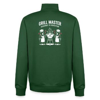 Grillmeister Bärenkoch Duo - Unisex Organic Zip Sweatshirt von Stanley/Stella - Flaschengrün - Hinten - AI Model Male 185 dark (185cm)