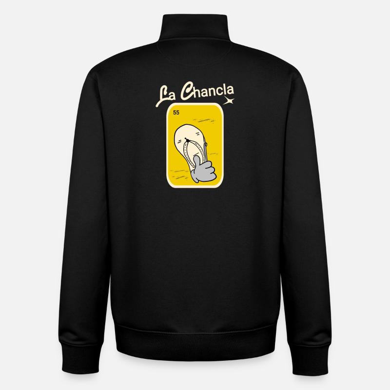 Les chaussons sont drôles - Sweat zippé unisexe en coton bio Stanley/Stella - noir
