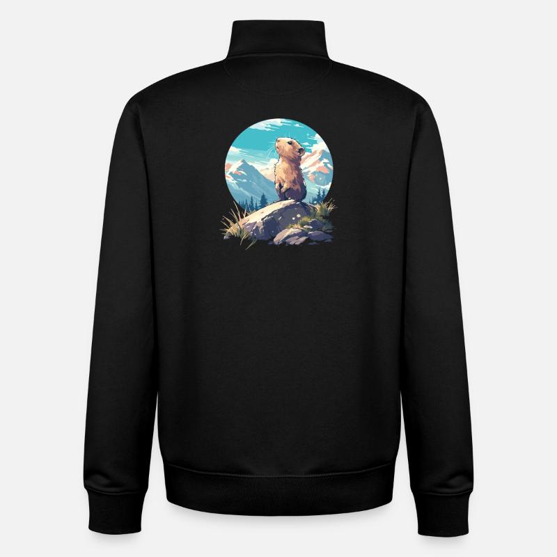 Lemmings Lemming - Sweat zippé unisexe en coton bio Stanley/Stella - noir