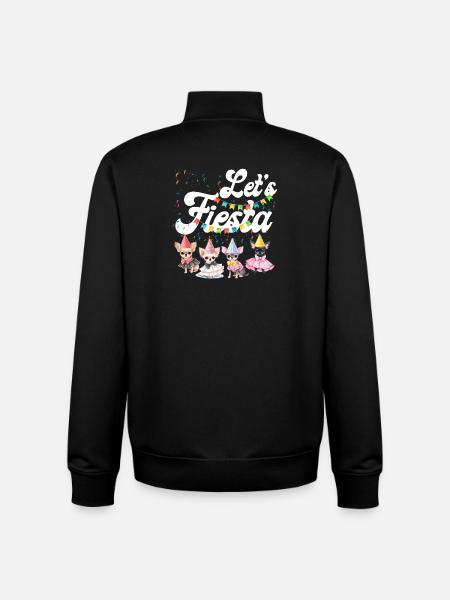 Chihuahua Chihuahueño Let's Fiesta - Unisex Organic Zip Sweatshirt by Stanley/Stella - black