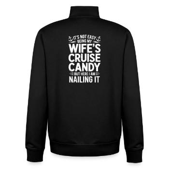 Ehefrau Sprüche Ehefrauen Lustige Ehefrau Geschenk - Unisex Organic Zip Sweatshirt von Stanley/Stella - Schwarz - Hinten - AI Model Male 185 light (185cm)