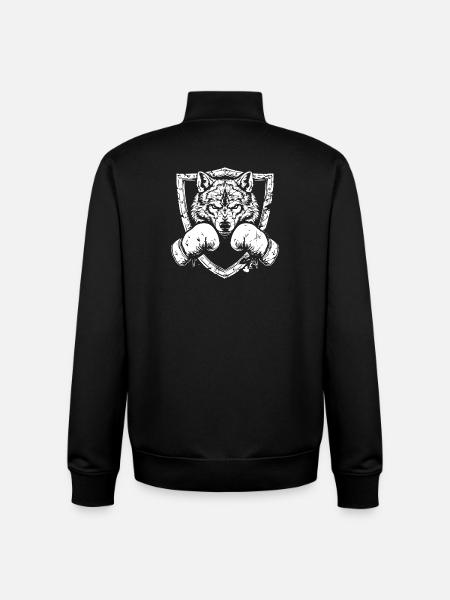 Wolf Boxing MMA - Unisex Organic Zip Sweatshirt by Stanley/Stella - black