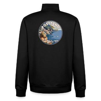 Explorez Positano en Italie Paradis méditerranéen - Sweat zippé unisexe en coton bio Stanley/Stella - noir - Dos - AI Model Male 185 light (185cm)