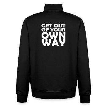 OWN WAY - Unisex Organic Zip Sweatshirt by Stanley/Stella - black - Back - AI Model Male 185 light (185cm)