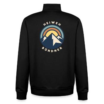 Heiweh Bündner - Unisex Organic Zip Sweatshirt von Stanley/Stella - Schwarz - Hinten - AI Model Male 185 light (185cm)