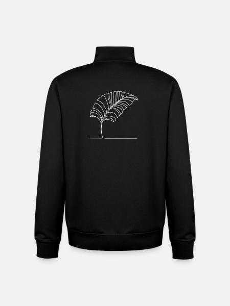 Feuille - Sweat zippé unisexe en coton bio Stanley/Stella - noir