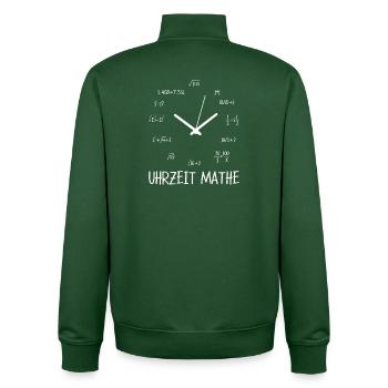 Temps maths math élève enseignant de maths - Sweat zippé unisexe en coton bio Stanley/Stella - vert bouteille - Dos - AI Model Male 185 dark (185cm)