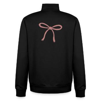 Rosy Ribbon Bow-Print - Unisex Organic Zip Sweatshirt von Stanley/Stella - Schwarz - Hinten - AI Model Male 185 light (185cm)
