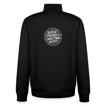 Budget Friendly Christmas Outfit Weihnachten - Unisex Organic Zip Sweatshirt von Stanley/Stella - Schwarz - Hinten - AI Model Male 185 light (185cm)