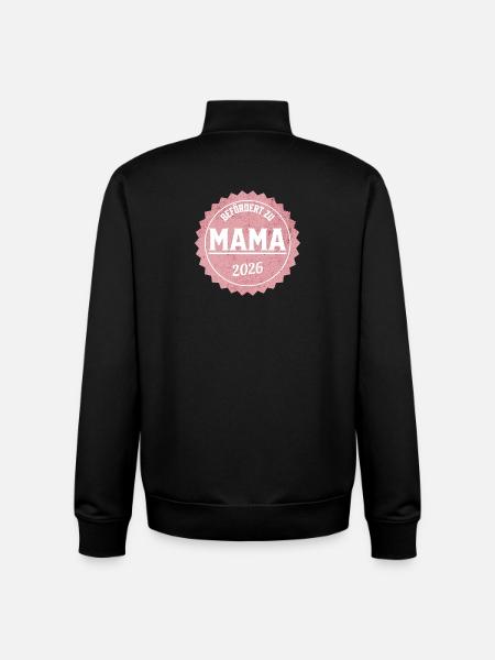 Mama 2026 Beförderung - Unisex Organic Zip Sweatshirt von Stanley/Stella - Schwarz