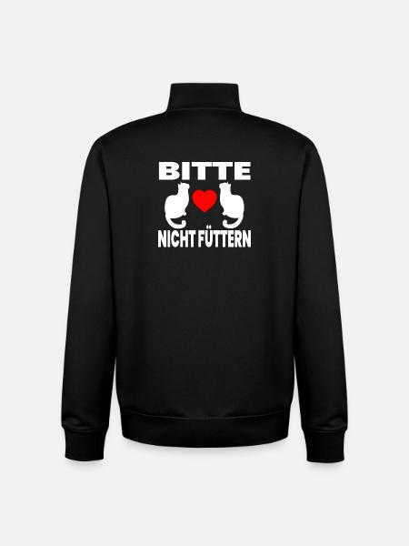félin - Sweat zippé unisexe en coton bio Stanley/Stella - noir