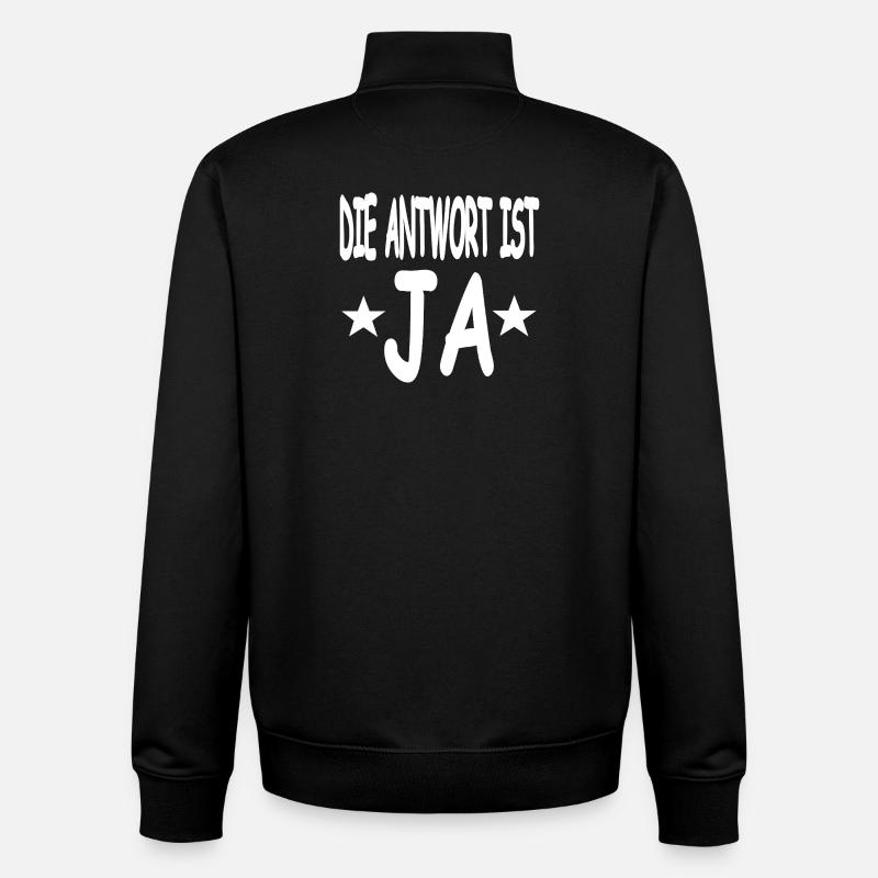 Ja - Unisex Organic Zip Sweatshirt von Stanley/Stella - Schwarz