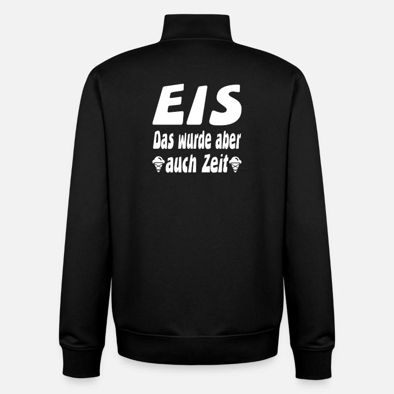 Glace - Sweat zippé unisexe en coton bio Stanley/Stella - noir