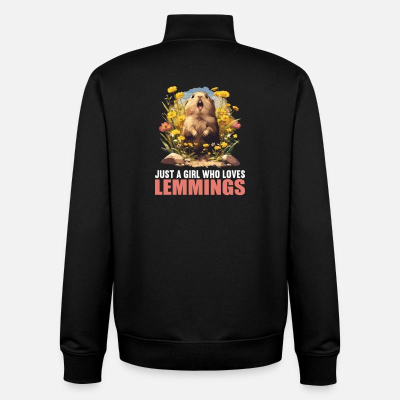 Lemminge Lemming - Unisex Organic Zip Sweatshirt von Stanley/Stella - Schwarz