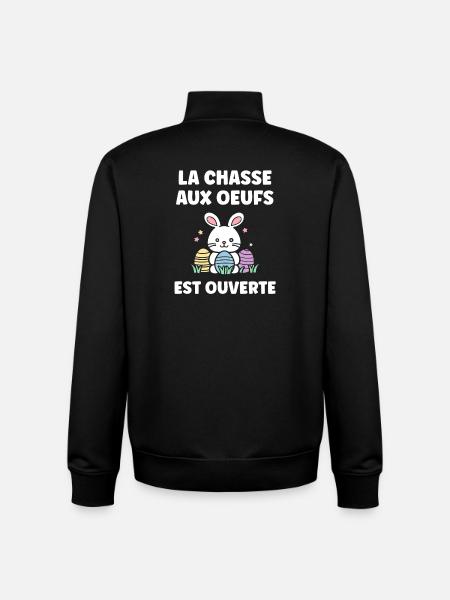 Eiersuche - Unisex Organic Zip Sweatshirt von Stanley/Stella - Schwarz
