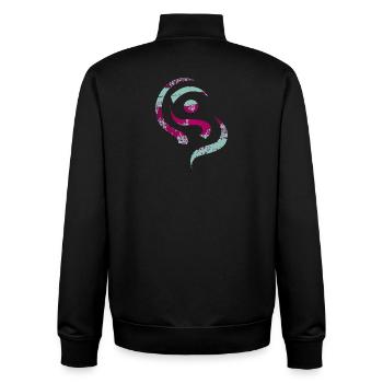 yoga_design_13 - Unisex Organic Zip Sweatshirt by Stanley/Stella - black - Back - AI Model Male 185 light (185cm)