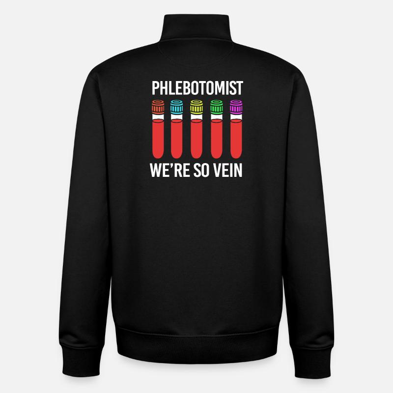 Phlebotomist Pflege Pfleger Pflegerin Blutentnahme - Unisex Organic Zip Sweatshirt von Stanley/Stella - Schwarz